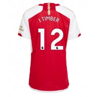 Fotbalové Dres Arsenal Jurrien Timber #12 Dámské Domácí 2023-24 Krátký Rukáv